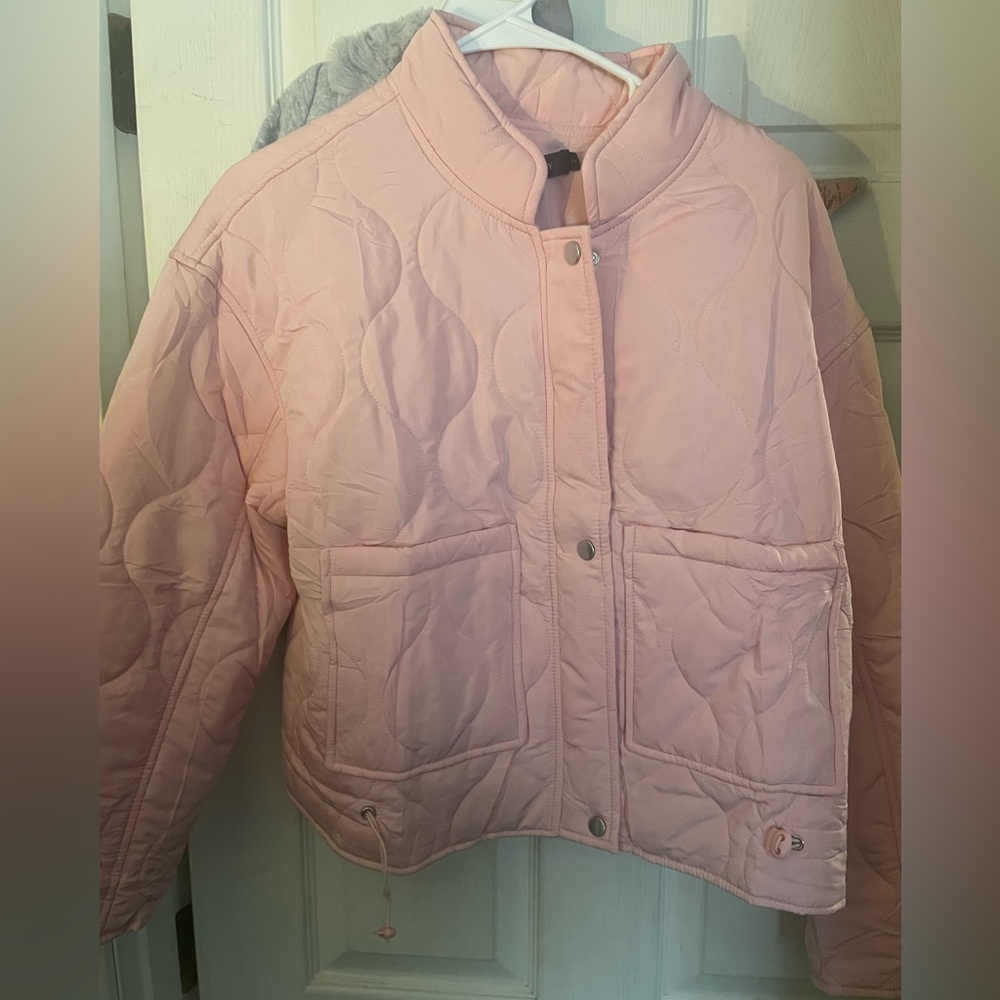 Merokeety Coat Pink Cropped Small NWT